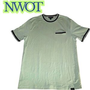 Men's Green Shirt with Navy Trim